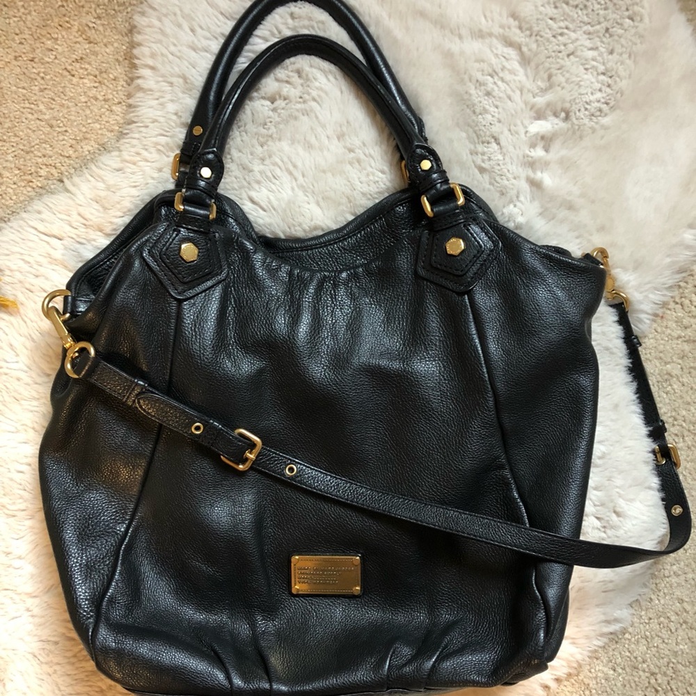 Black Leather Marc Jacobs Bag